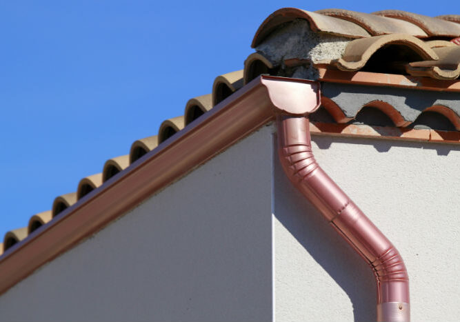 pipes at the edge of a house